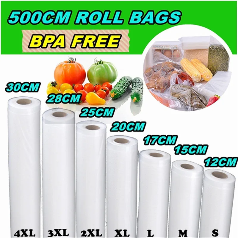 Kitchen Food Vacuum Bag Storage Bags for Vacuum Food Sealer Bags Keep Food Fresh Kitchen Accessories12/15/20/25cm*500cm