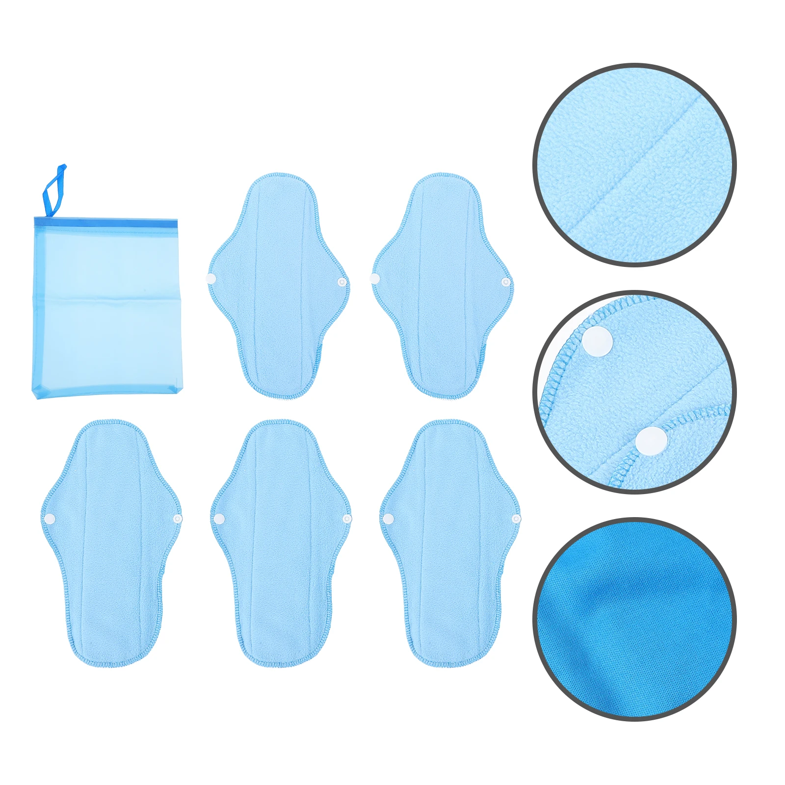 

Panty Liner Sanitary Pad Reusable Washable Napkins Female Menstrual Pads Leakproof Ultra Absorbent Microfiber PUL Fleece Health