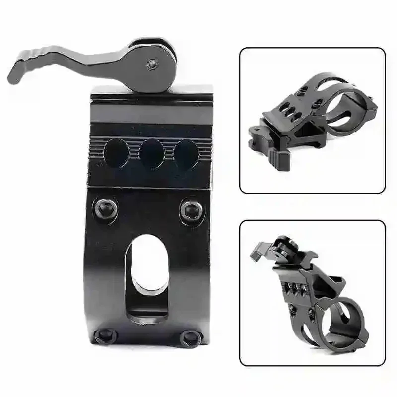 25.4mm QD 45 Degree Offset with 25.4mm/ 30mm Rings Hunting Rifle Flashlight Bracket Clip Mount for 20mm Picatinny Rail Holder