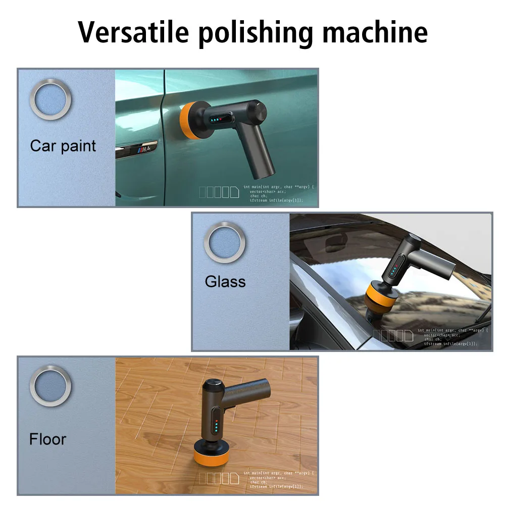 Boat Care Paint Waxing Polishing Machine Cordless Waxing Gun 3 Pads Dent Scratch Removal Tools For Motorcycle Car Polisher Floor