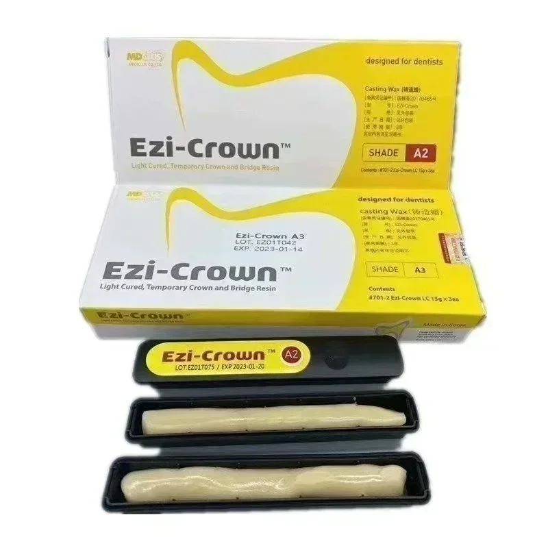 Dental MEDICALS Temporary Crown and Bridge Resin Material Ezi Crown Light Cured Temporary Veneer Dental Material