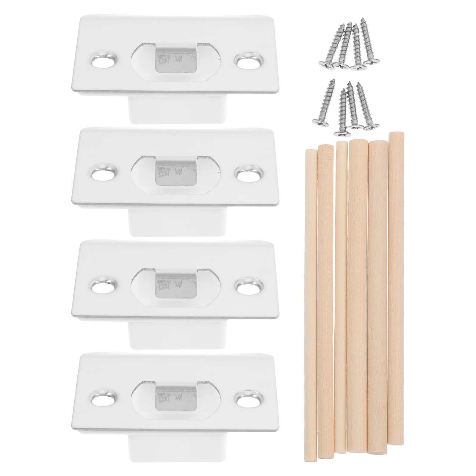 

2 Sets Stainless Steel Door Lock Reinforcement Plate Heavy Duty Strike Plates For Wooden Metal Doors Durable Security Hardware