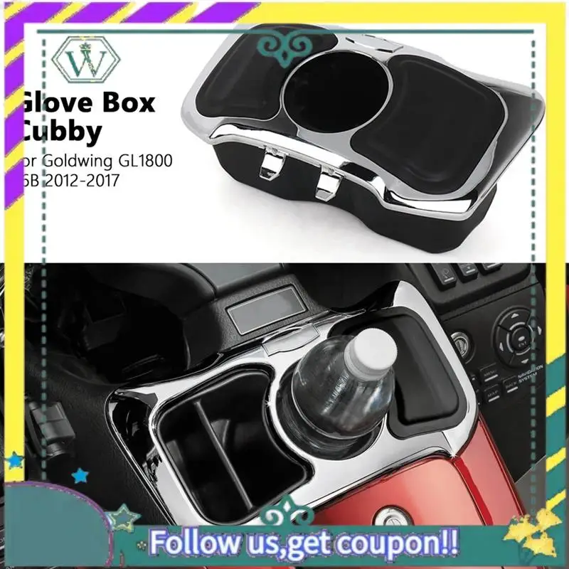 

Upgraded Motorcycle Glove Box Cubby Storage Box With Cup Holder For Honda Goldwing GL1800 Gold Wing F6B 2012-2017