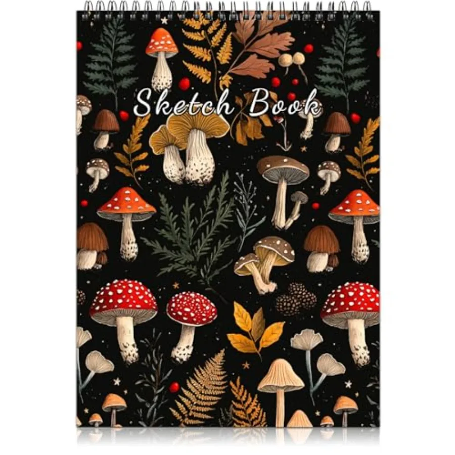 

Sketchbook Top Spiral Bound Sketch Pad, 9 x 12 inch, 100GSM Thick Paper, 50 Sheets 100 Pages, Art Sketch Book Aesthetic Cute Dr