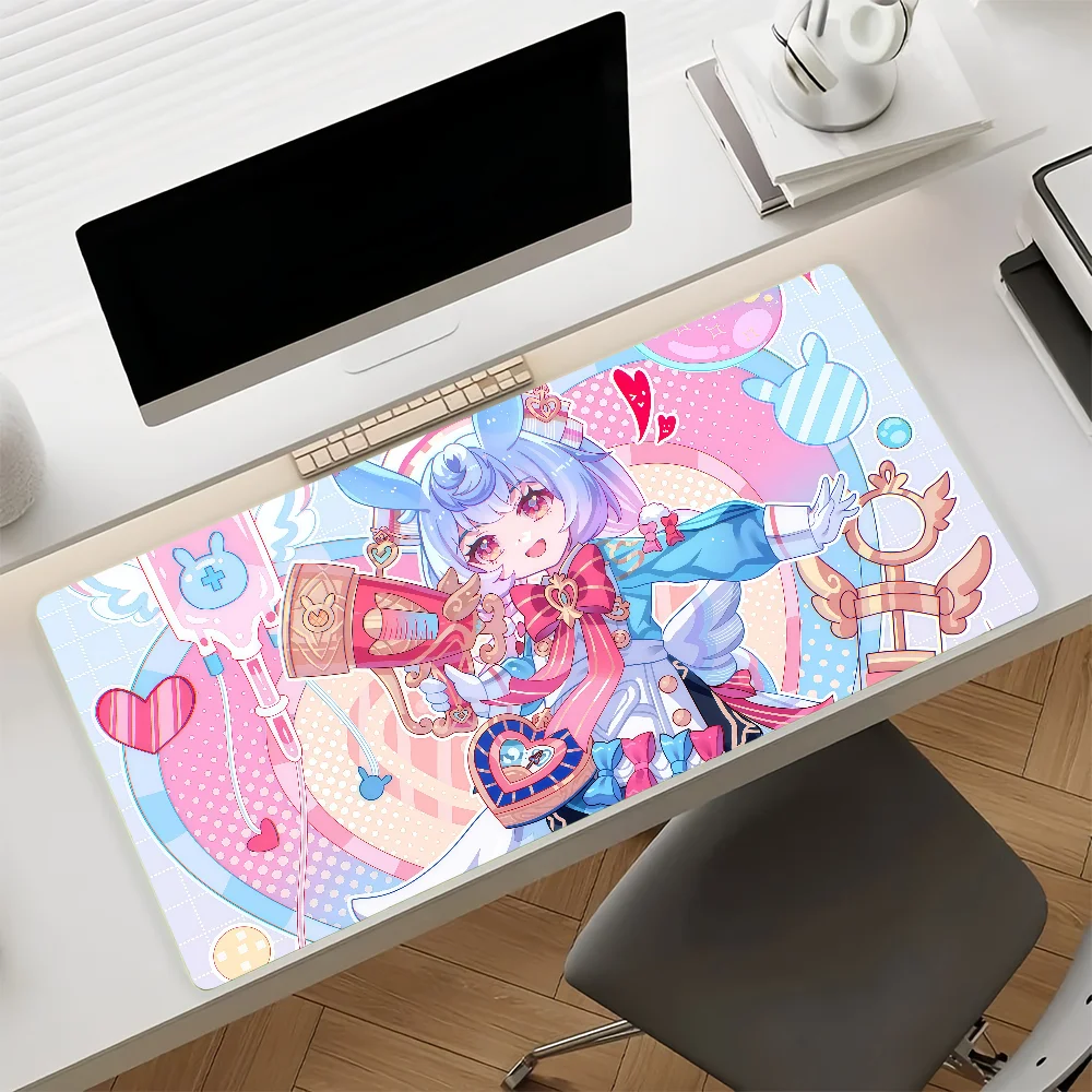 Game Genshin Impact Sigewinne Mouse Pad Anti Slip Rubber Edge Locked Thickened Laptop Gaming Desk Mat