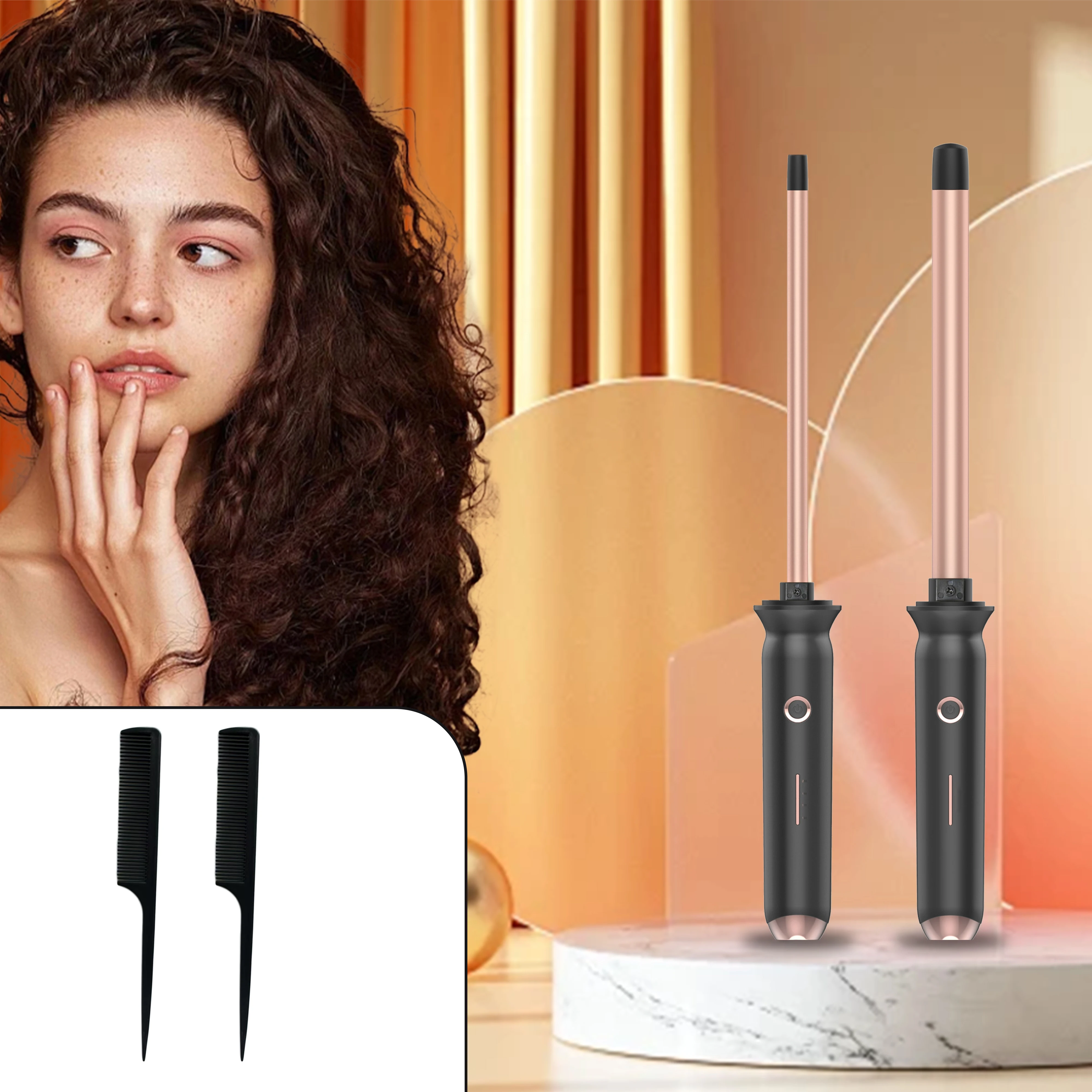 

New ceramic curling iron 0.51inch, even heating, hair care curling iron, does not damage all hair types