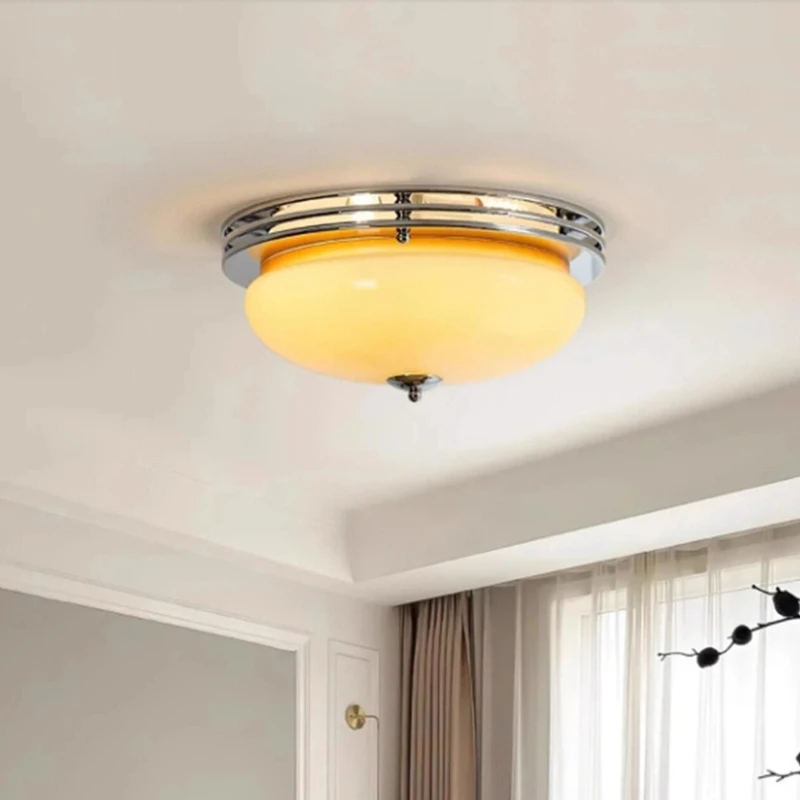 

Glass LED Chandelier Minimalist Retro Pendant Light Full Spectrum Eye Protection Tricolor Lighting Lamps Bedroom Study Lights