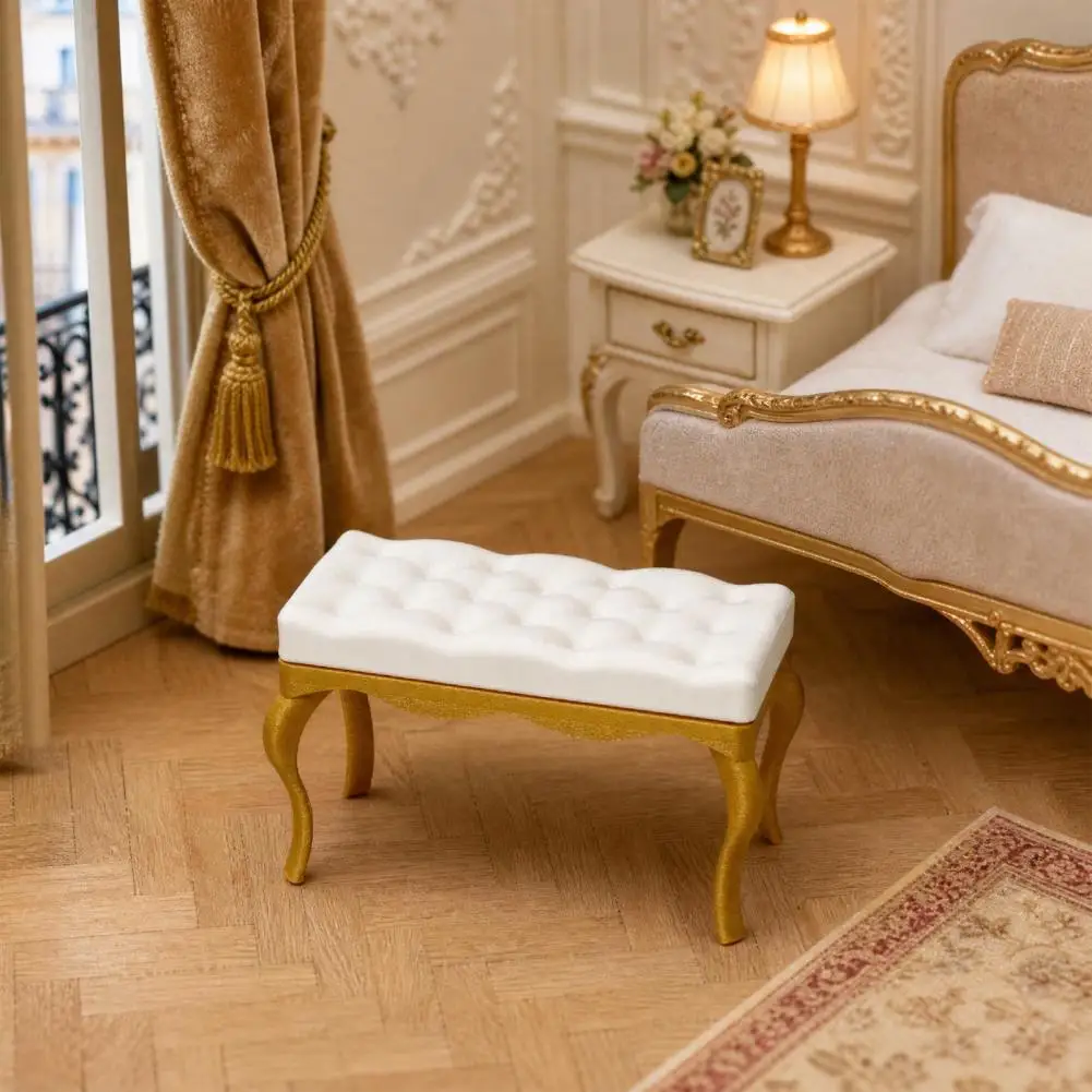 Doll House Piano Chair Miniature Piano Chair Ornament Miniature Dollhouse Grand Piano Chair Finely Crafted Miniature for Micro