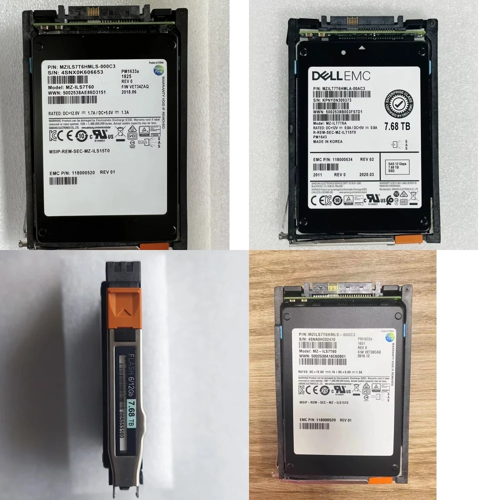 

7.68TB SAS SSD for EMC D4-2SFXL2-7680 D3F-2SFXL2-7680 005052556 005052113 005052112 Enterprise Grade Data Center Storage