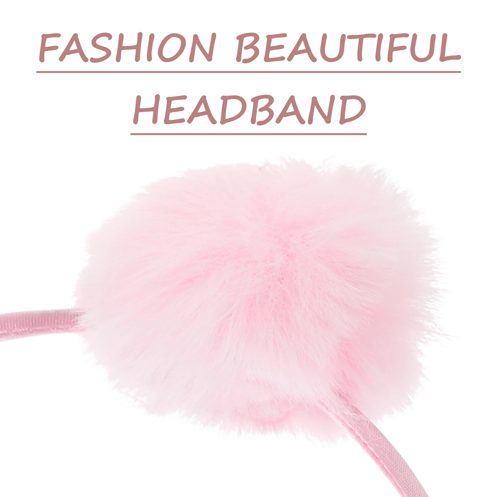 

Cat Ears Headband Party Headbands Carnival Funny Tinsel Pom Cute Hair Accessory