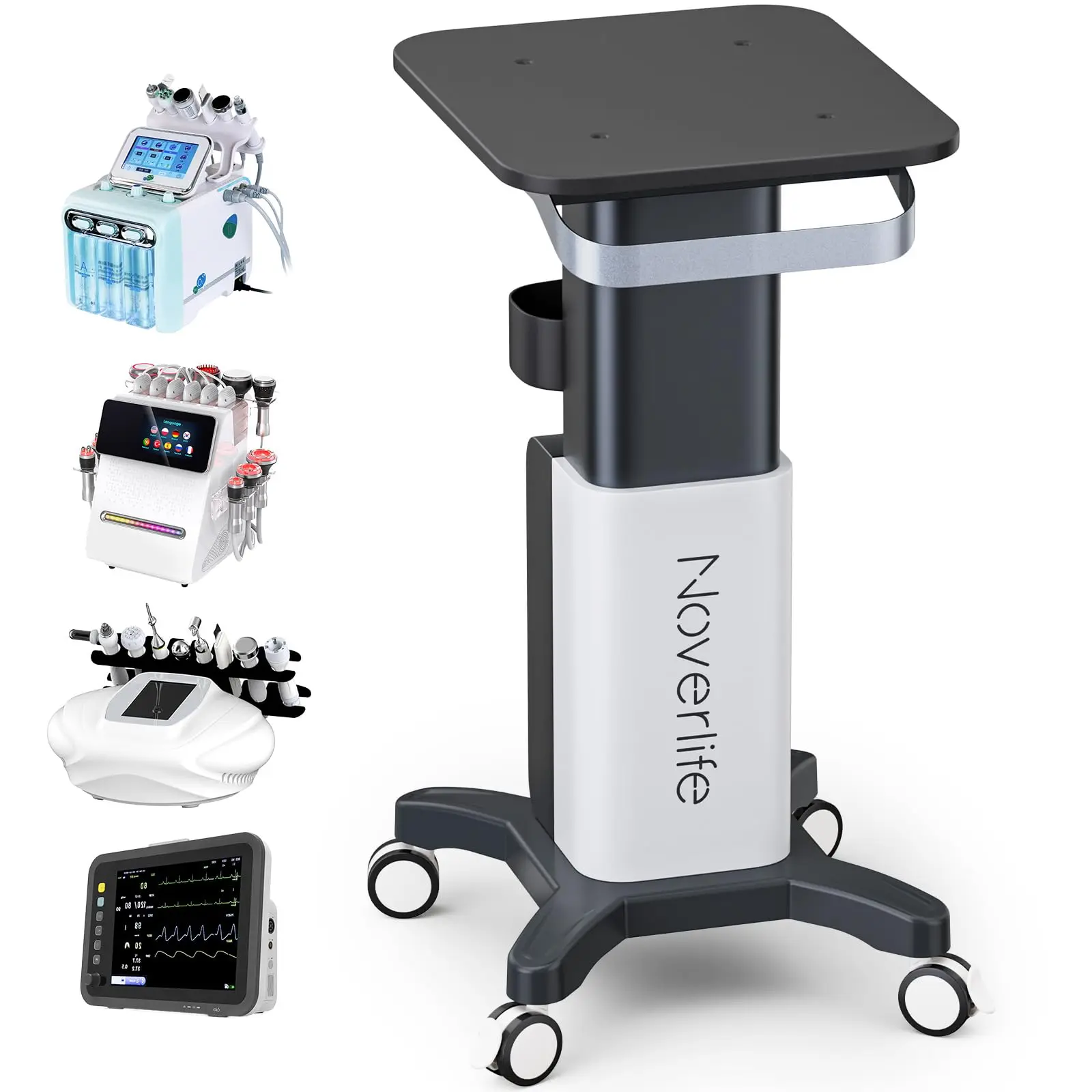 

Beauty Salon Rolling Cart Heavy Duty Esthetician Trolley With Wheels for Cavitation Machine Mobile Facial Machine Stand