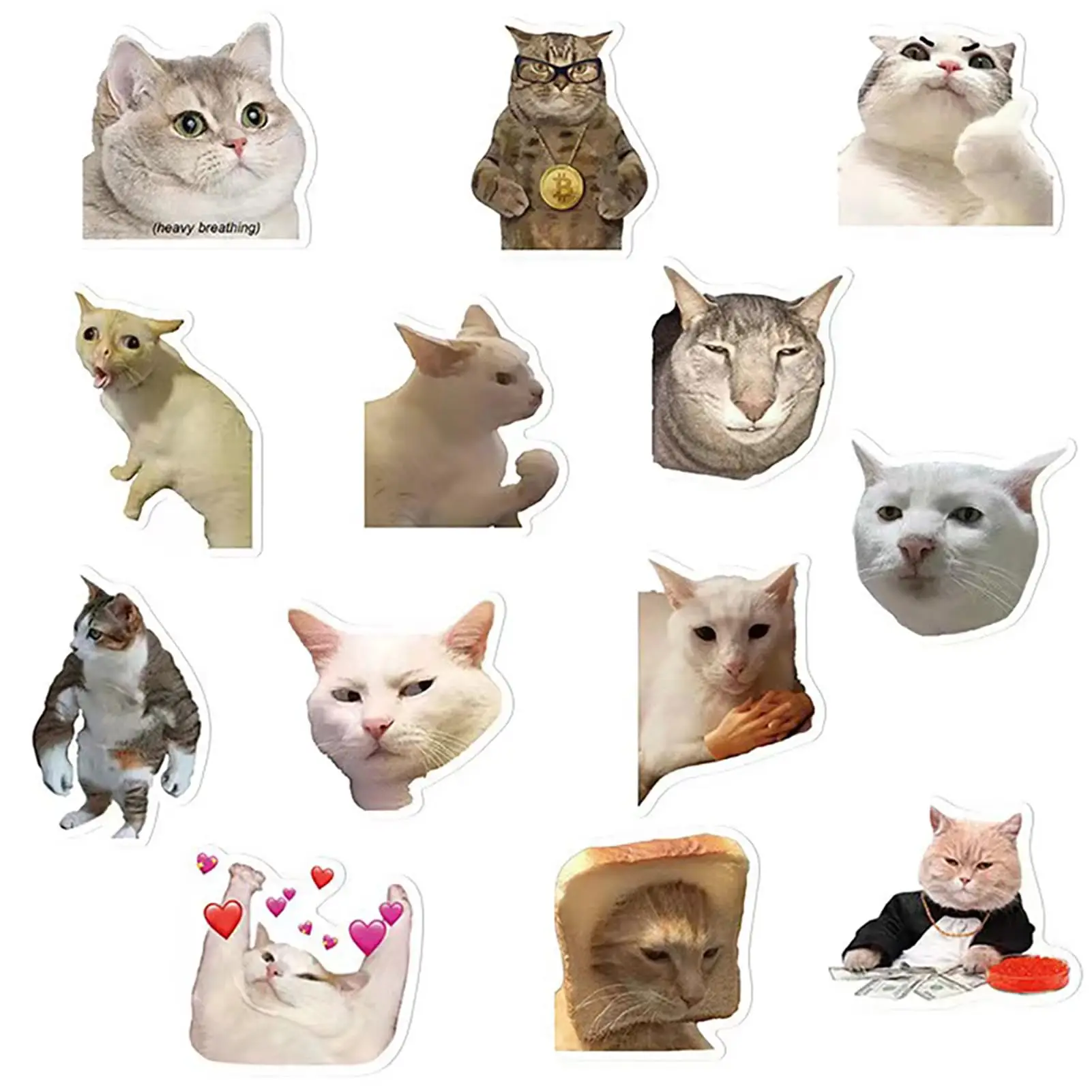 

13pcs- Lovely Funny Fridge Magnets Cat Meme Fasteners on Home& Kitchen; Applicable on Refrigerator, Car, Office Cabinets, Dishwa