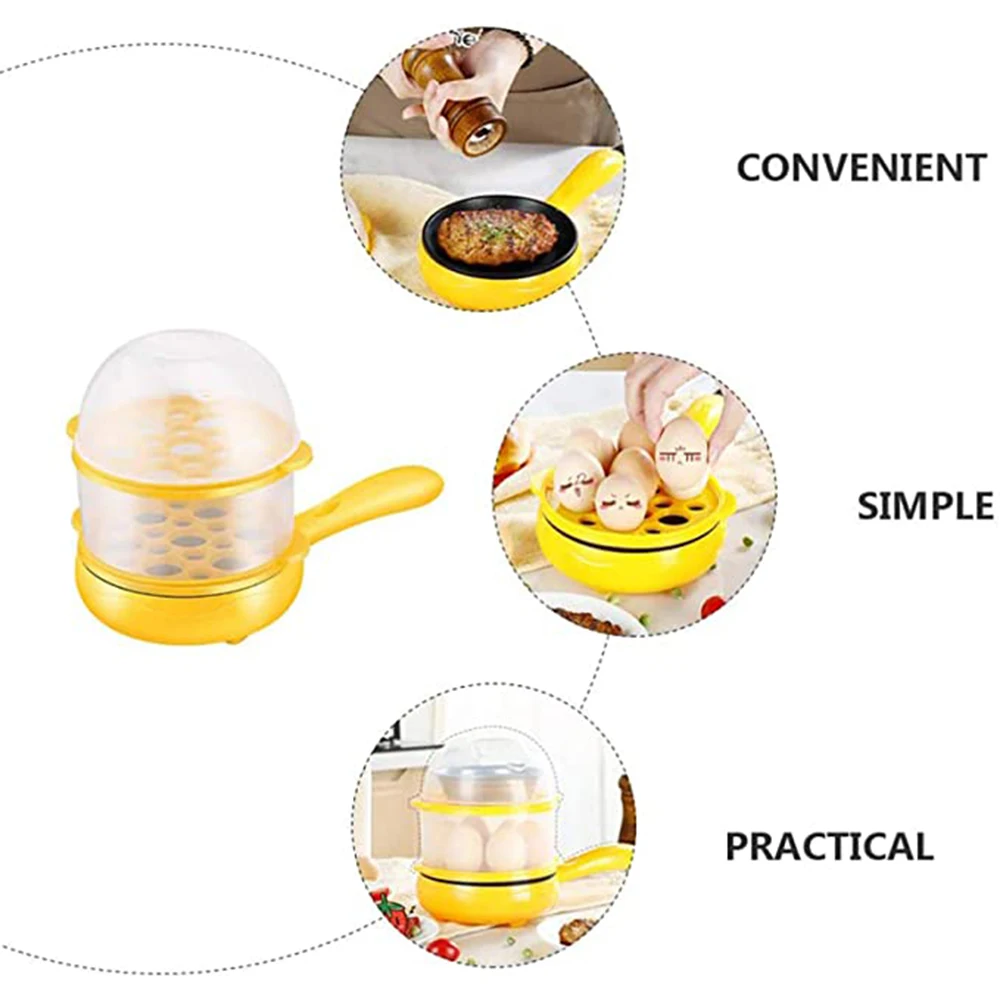 Electric Egg Omelette Cooker Eggs Boiler Food Steamer Steak Non-stick Frying Pan Multifunction Pancake Fried  Breakfast Machine