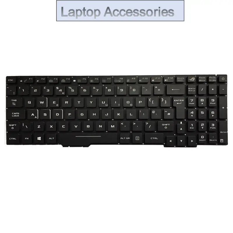 For ASUS GL753 GL753V GL753VE GL753VD UK Laptop Keyboard with backlit