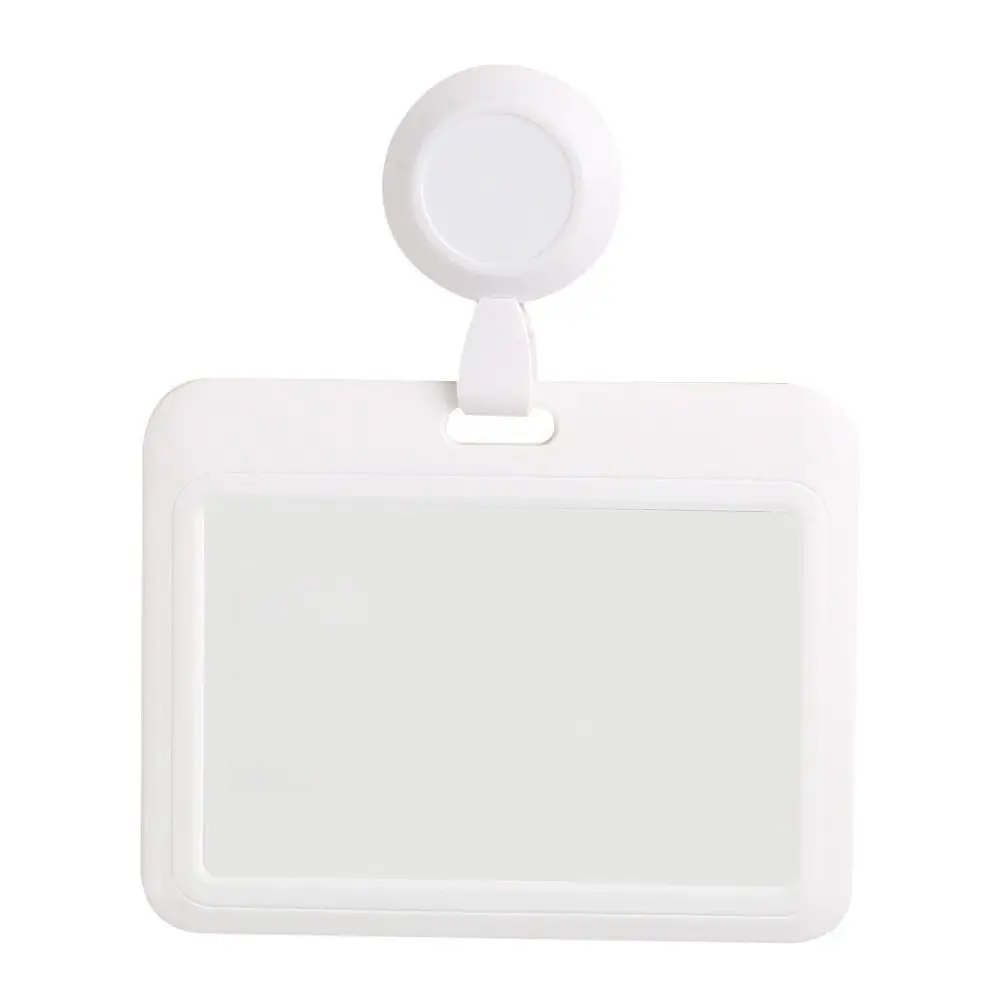 

Transparent ID Card Holder Badge Reel Bus Card Retractable Card Cover Staff Work Plastic Name Badges Holder Bank Business