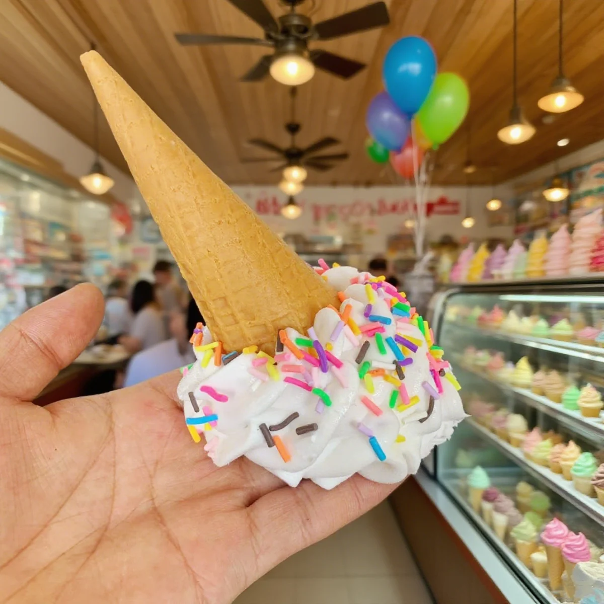 Ultra-realistisches gefälschtes gefallenes Eiscreme-Modell, lebensechte, fallende, geschmolzene Dessert-Requisite für Streichgeschenke, TikTok-Viervideos, Fotografie – Detail 3
