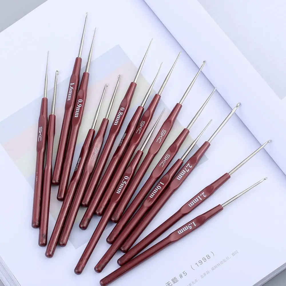 1 Piece Crochet Hook Mix 0.5mm-2.7mm Small Size Yarn Weave Knitting Needles For Lace Dolls DIY Tools 16 Sizes Hooks