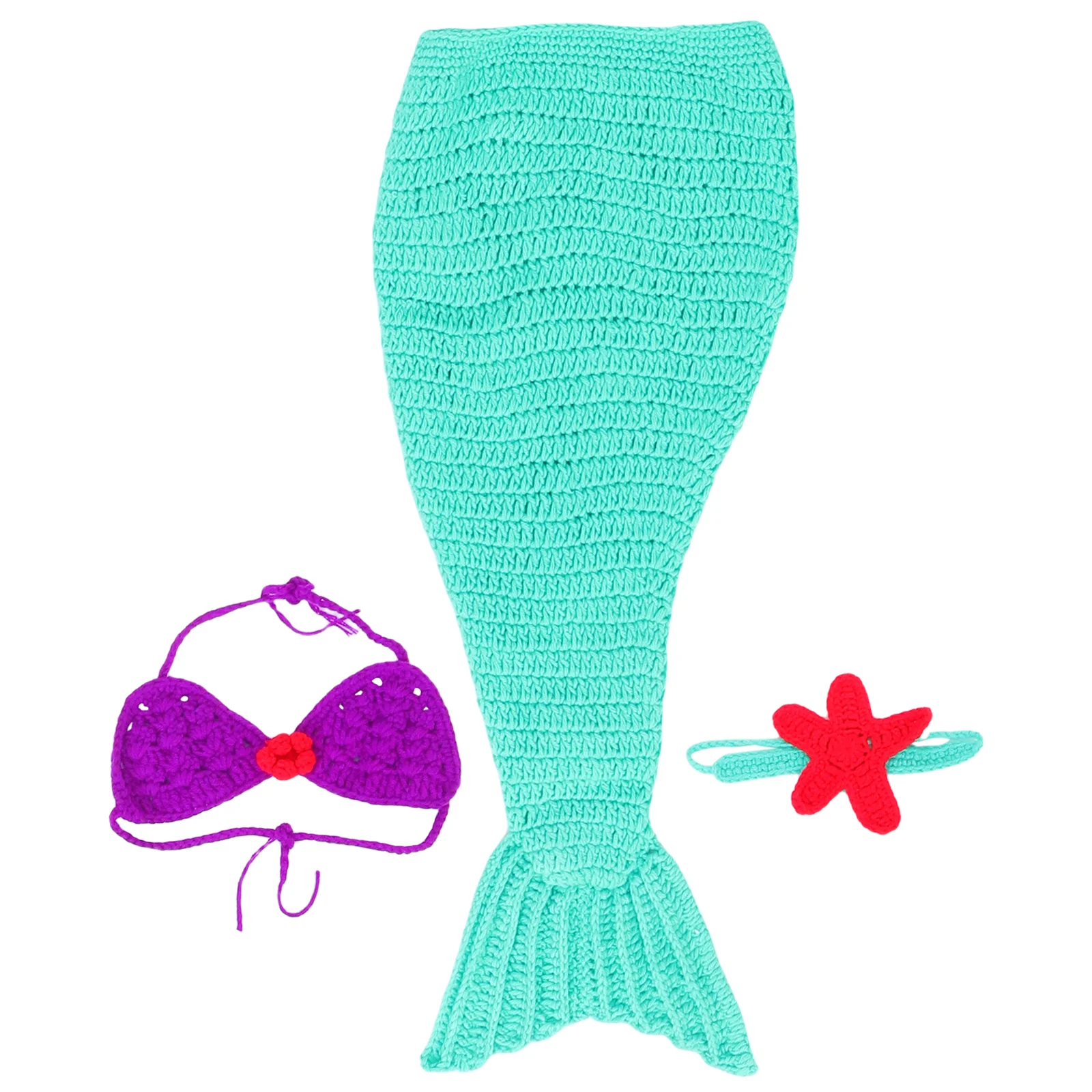 

Mermaid Costume Photoshoot Props Photography Accessories Outfits Crochet