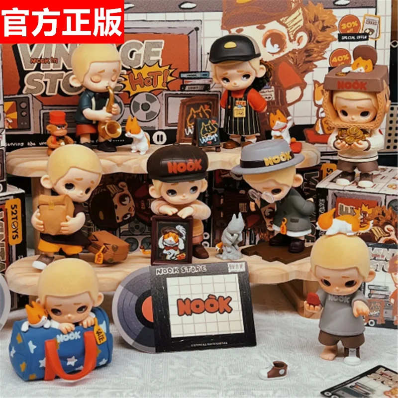 

52TOYS Official Nook 5th Generation Vintage Store Series Blind Box Figures Cute Flocked Desktop Decor Ideal Gift For Girls