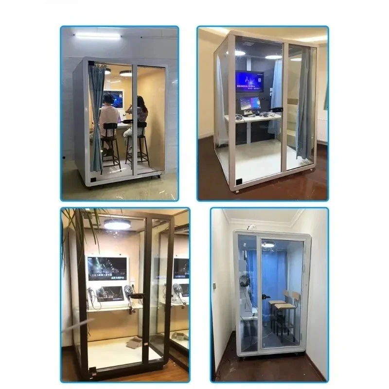 New Light Luxury Room Home Mini K Bar Karaoke Machine Singing K Soundproof Glass Room Singing Bar Machine Family Room Mobile K