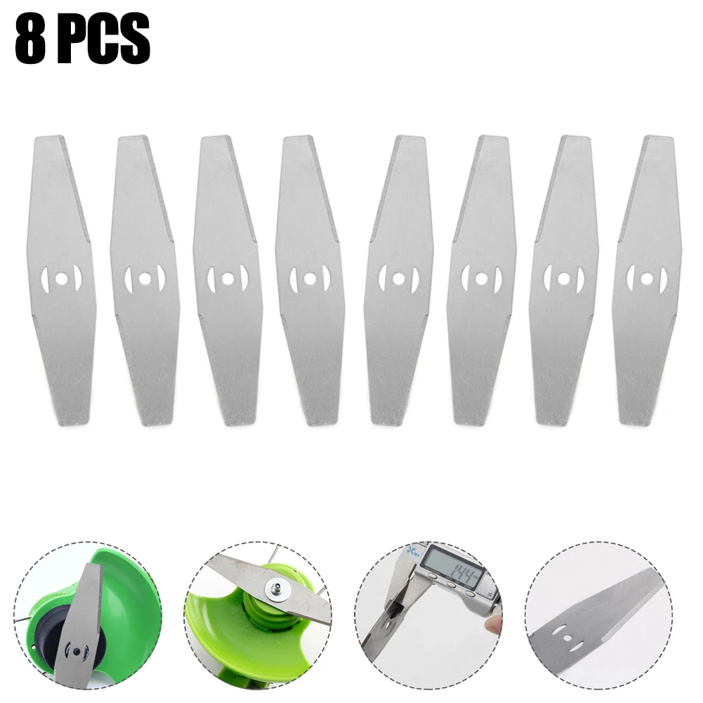 8pcs Hand-Held Electric Cutting Machine Blade Metal Replacement Blades Spare Knives For Grass Trimmer Lawn Mower Accessories