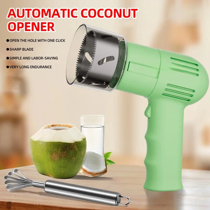 

Stainless Stee Coconut Punching Tool Portable Electric Coconut Opening Machine Automatic Sheller