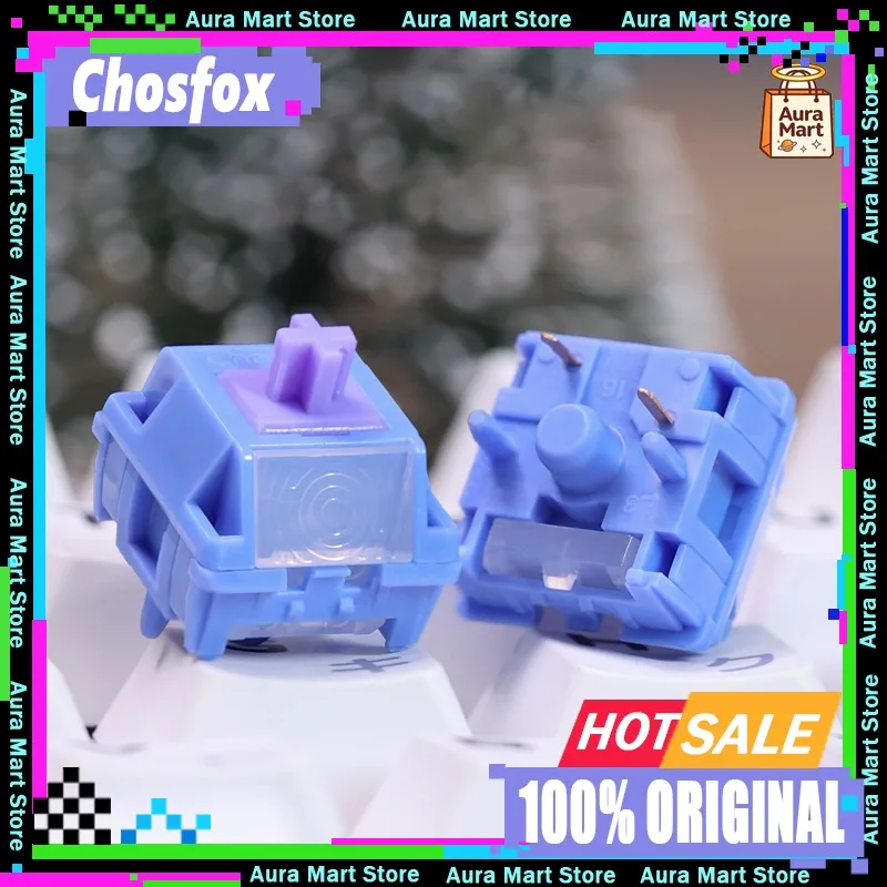 Chosfox Cracked Silver Shaft Quick Trigger Linear Audible Customized Mechanical Keyboard Hot Swappable Switch