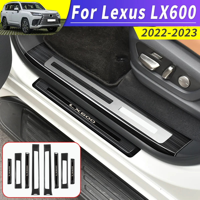 

2022 2023 Stainless Steel Threshold Protective Cover Suitable for Lexus 600 Lx600 Car Door Pedal Cover Modification Accessories