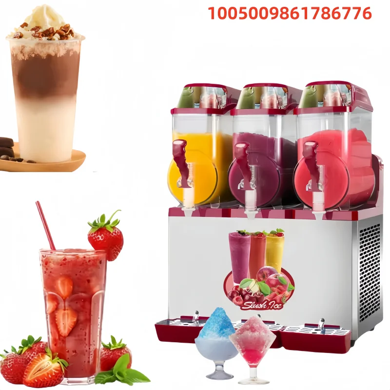 Commercial Three Tanks 12Lx3 Granita Slush hine Frozen Drink Maker Good Quality Stainless Steel Equipment