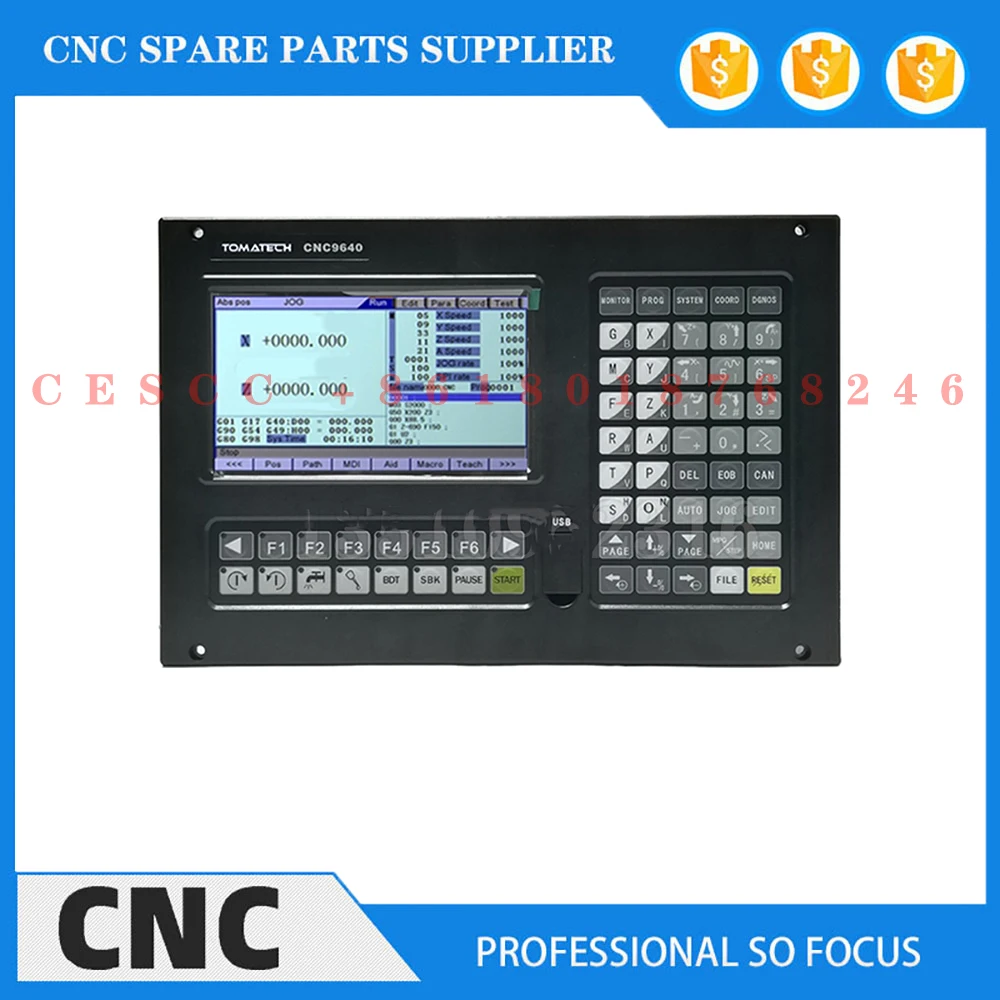 CNC lathe controller kit 9640/Cnc9650 replaces Cnc4640 with the latest Cpu and large memory (512mb)