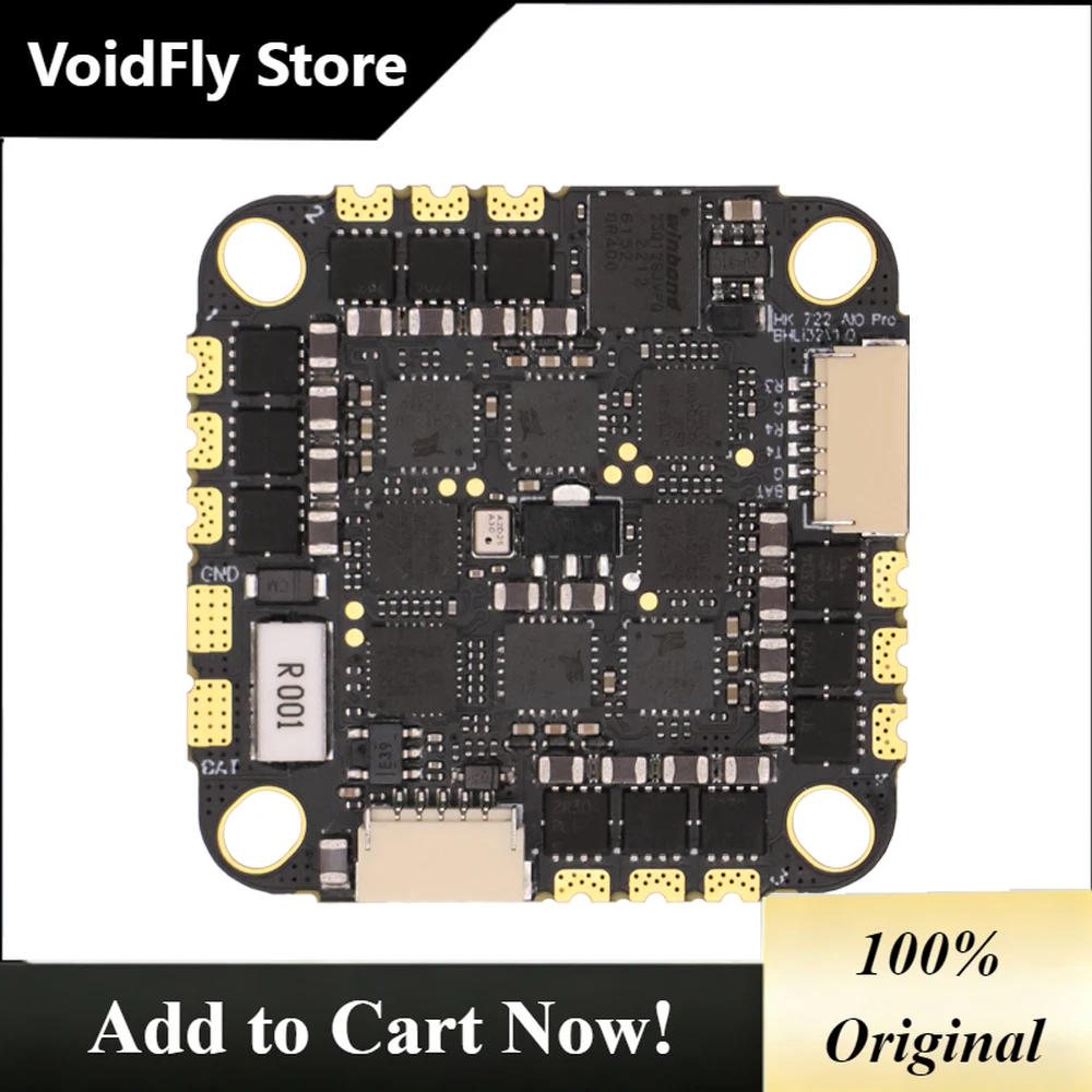 VoidFly HAKRC F722 BLHeli_32 AIO Flight Controller Black Box Dual Gyro TVC Telemetry 2S-6S For FPV Freestyle Drone RC Model DIY