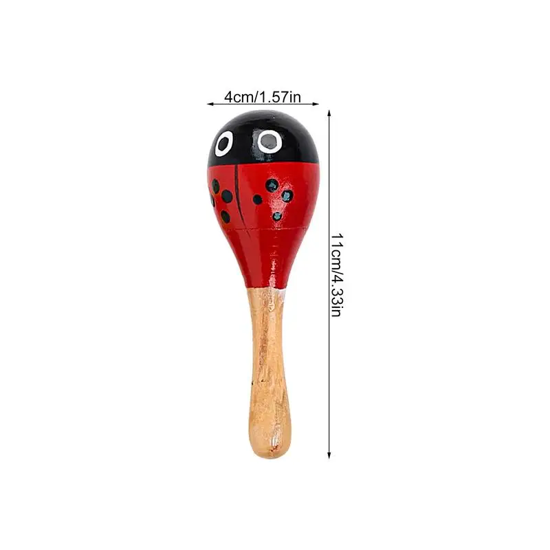 Maracas Party Favors 10PCS Multifunctional Wooden Maracas Toy Cute Egg Shaker For Boys & Girls Musical Instrument Toys For