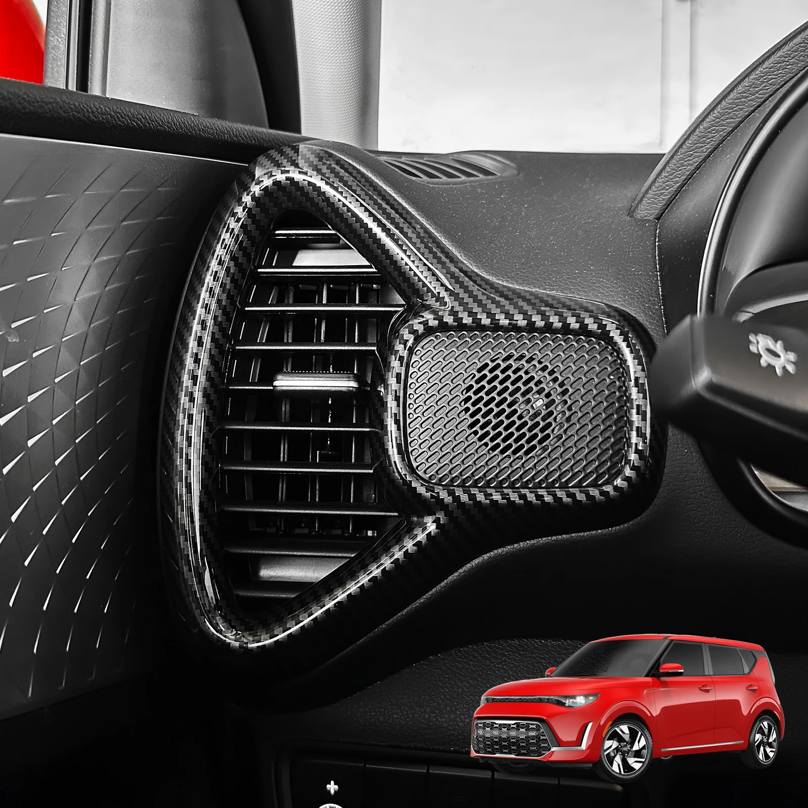 

Автоматическая боковая приборная панель, вентиляционное отверстие переменного тока, твитер, динамик вокруг крышки, накладка для Kia Soul 2020-2025, внутренние молдинги