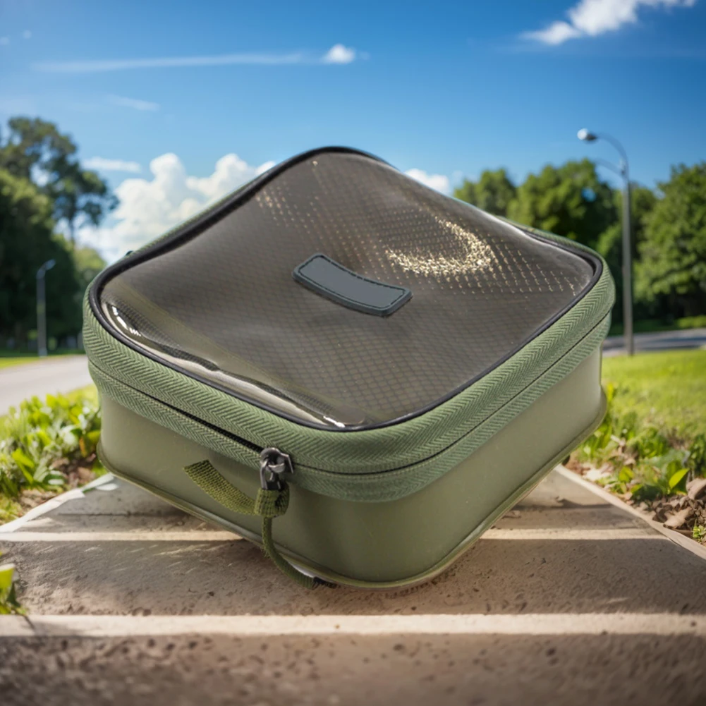 إيفا صندوق معالجة الصيد الصغير مقاوم للماء حقيبة الصيد سميكة الغبار الصيد خفيفة الوزن حقيبة التخزين اكسسوارات الصيد