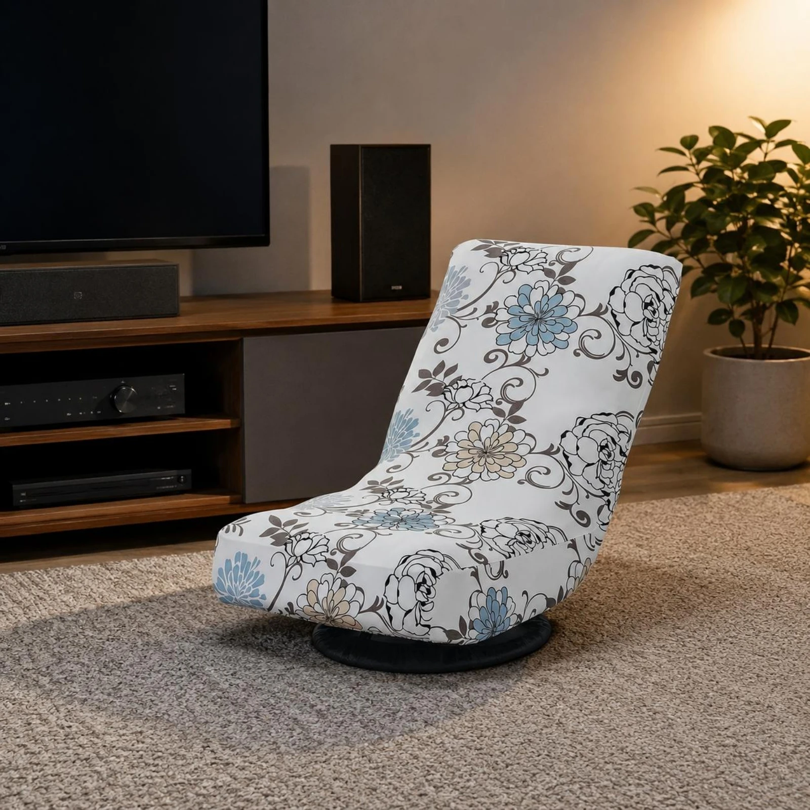 Children's Chair Slipcover Printed Reading Chair Cover Home Textile Single-Piece Fitted
