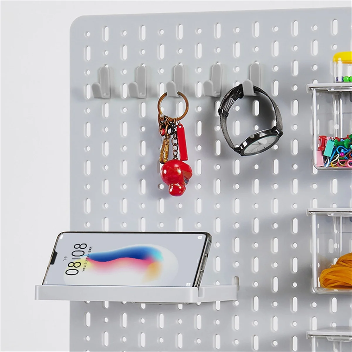 24 قطعة خطافات بيجبورد J شكل خطاف بيجبورد ملحقات منظم أدوات الوتد ، أبيض ساخن