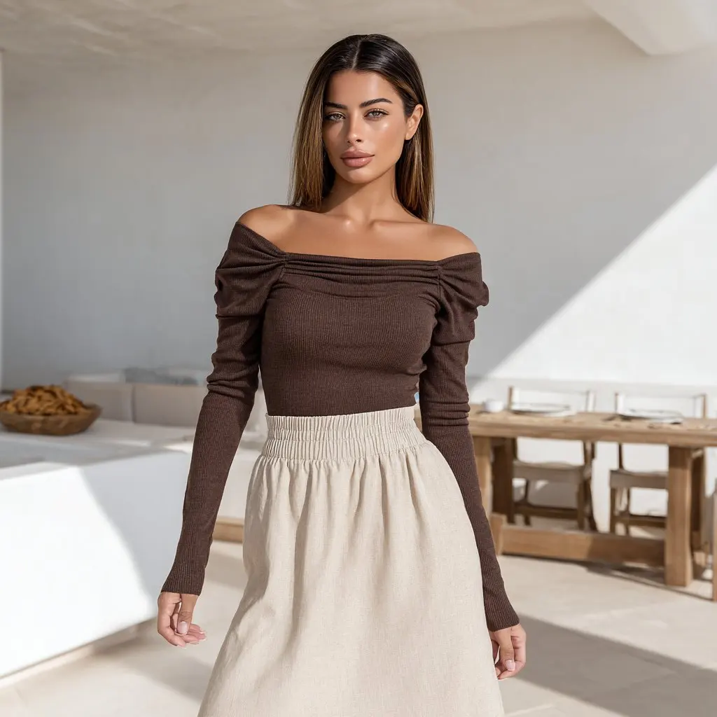 

Современная футболка с длинным рукавом, повседневное весеннее платье с прямыми рукавами, осенний удобный женский топ, модная тенденция, уличная одежда