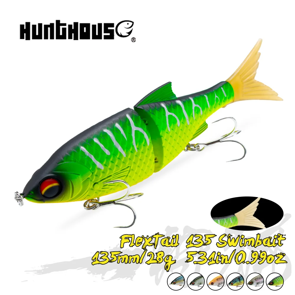 Hunthouse Swimbait Fishing Lure 2 Section FLEXTAIL Sinking Hard Bait 135mm/28g Pencil Wobblers Artificial Saltwater Bass Tackle