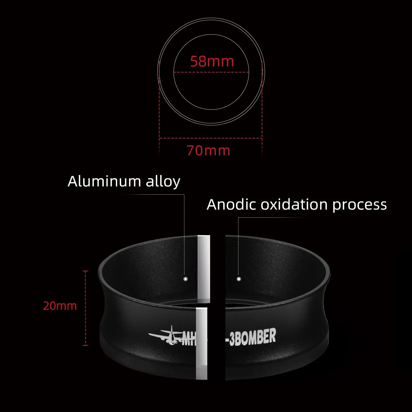 MHW-3BOMBER Magnetic Coffee Dosing Ring Aluminum Espresso Dosing Funnel Anti-Spill Powder Ring Barista Tools 53mm 58mm