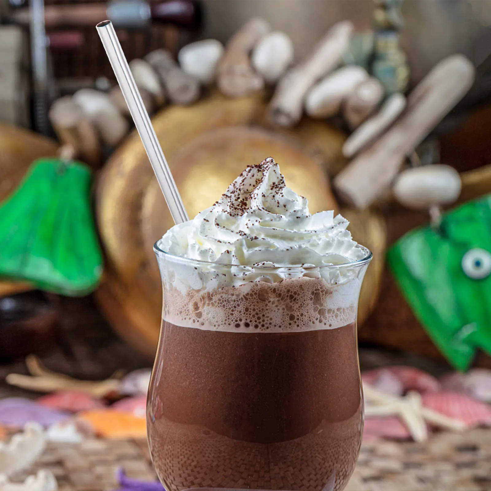 

4pcs Stainless Steel Straw Spoon Reusable Coffee Stirring Spoon For Restaurant Bar Milk Tea Shop Long Handle Mixing Tool