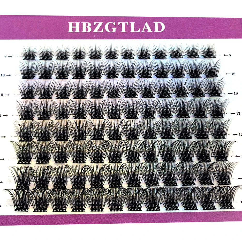 Mischen Sie 3D Fluffy Single Cluster Falsche Wimpern, vorgefertigte Volumenfächer, einzelne Wimpern, segmentierte natürliche gefälschte Wimpern für die Augenverlängerung – Detail 32
