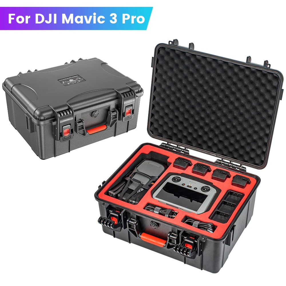 Hard Case For Mavic 3 Pro Suitcase Waterproof Hardshell Carrying Case Luxury Drone Box For DJI RC Pro/RC Storage Case