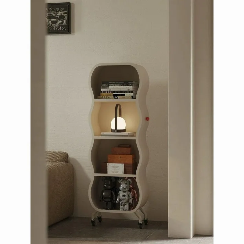 Floor-to-ceiling multi-layer bookshelf shelf, movable rotating display shelf