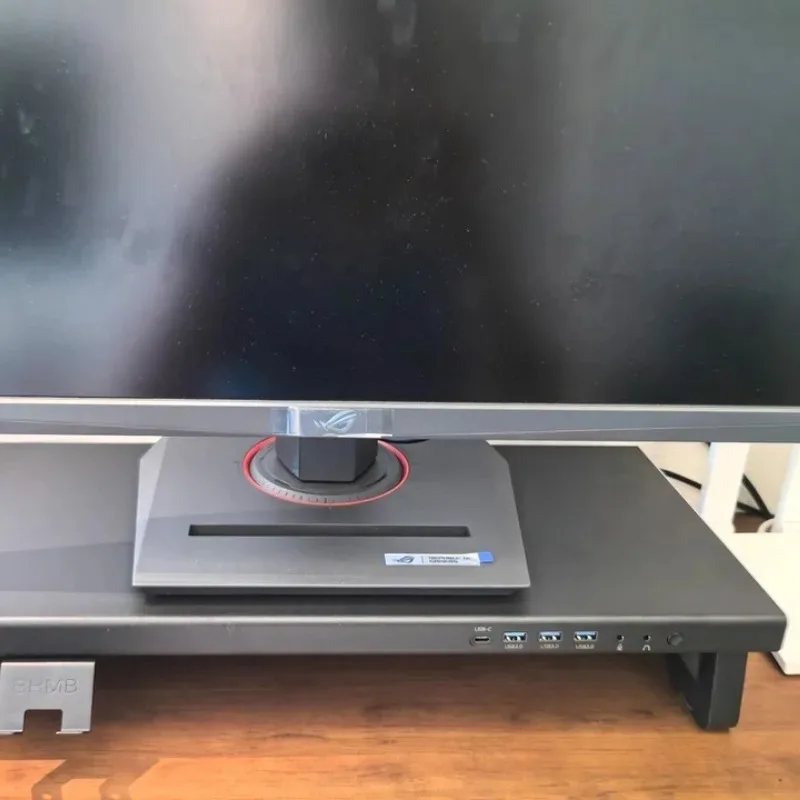 RGB Illuminated Monitor Stand Riser with USB Hub