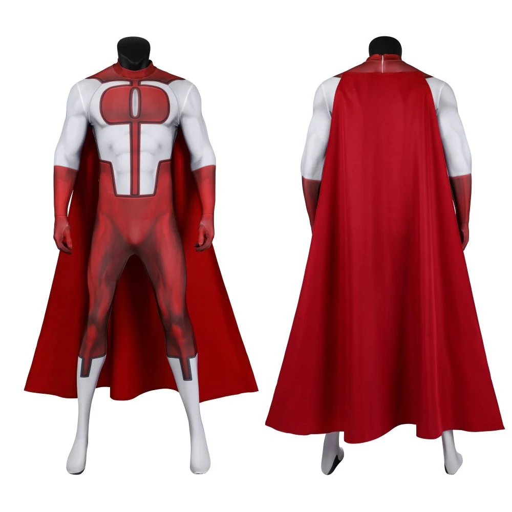 New Game Mortal 1Omni Man Nolan Grayson Jumpsuit Cosplay3D Printed Zentai Red Tight Fitting Halloween Role-playing Costume