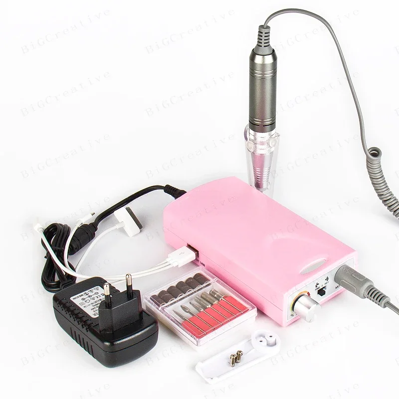 French professional vacuum rechargeable manicure electric nail drill machine 25000rpm strong cordless e file nail drill