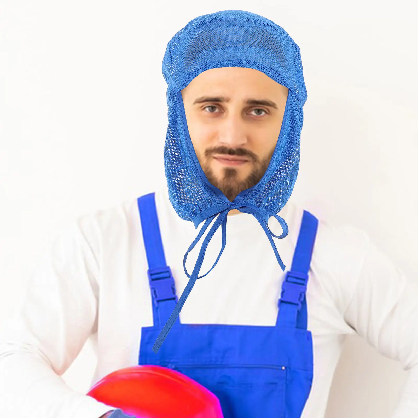 Adjustable Breathable Workshop Cap Unisex Food Service Hat Hair Fall Prevention Factory Workshop Safety Headwear Reusable