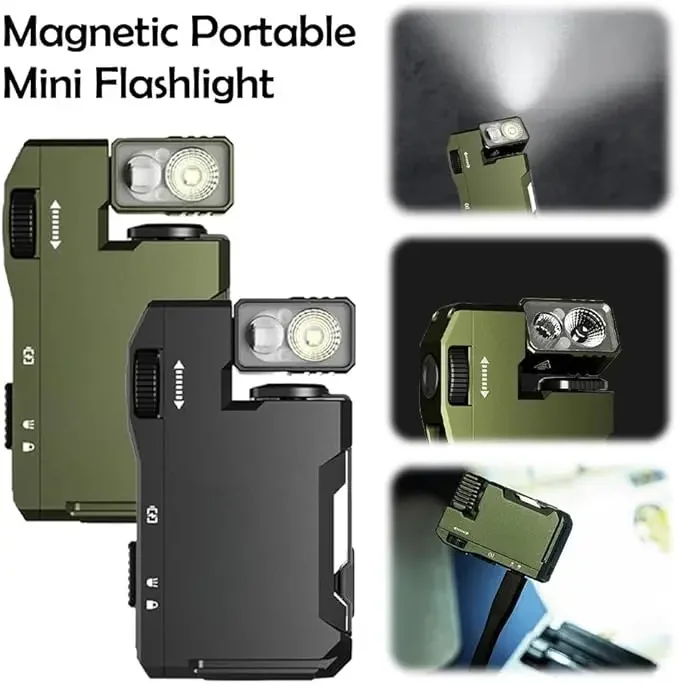 

G5 EDC Flashlight 400lumens Portable Pocket Mini Light Waterproof Torch 180° Rotating Head With Magnetic Tail For Outdoor