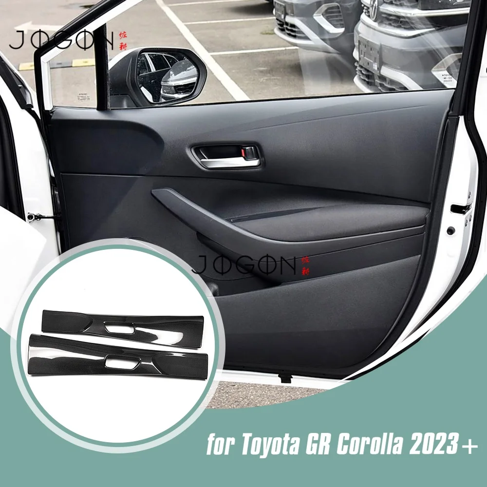 

DRY Carbon Fiber Car Interior Front Handle Door Panel Cover Trim Decoration Accessories For Toyota GR Corolla 2023 2024 2025