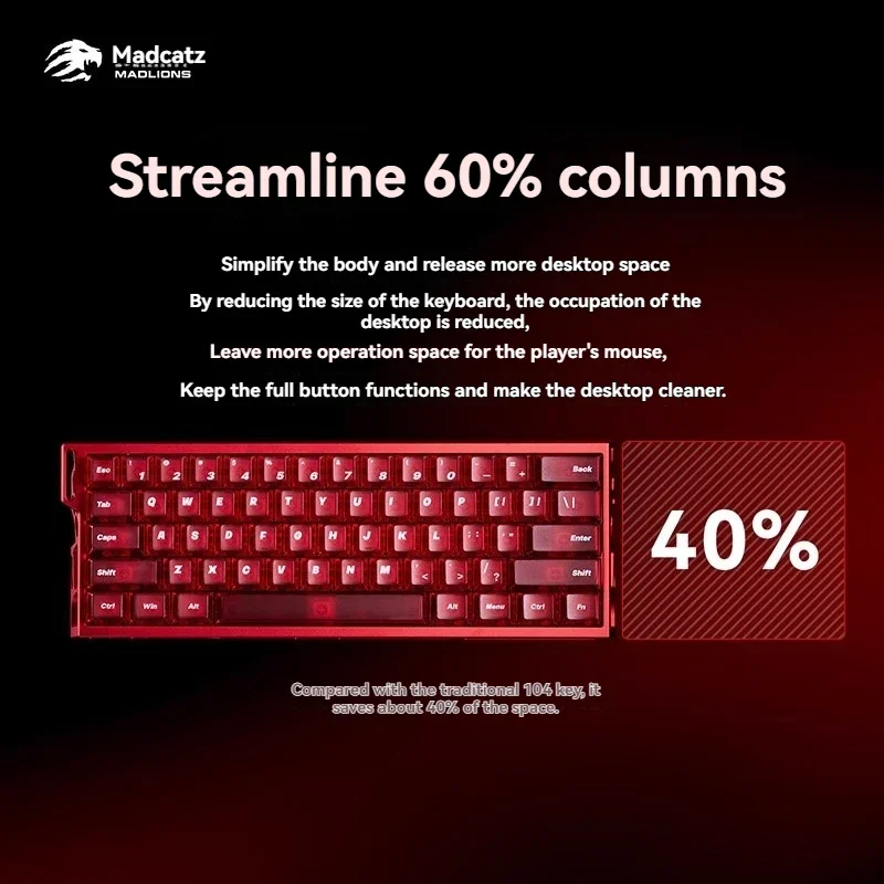 MAD Light 60 HE Gaming Keyboard Magnetic Switch 8000HZ Skeleton E-sport CNC RGB RT0.01 0.1MS PC Keycap Custom Keyboard gift